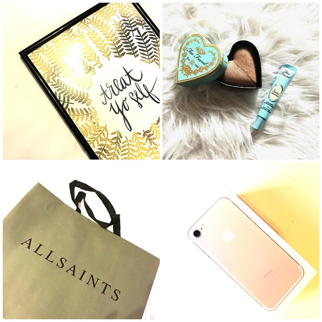 too faced, all saints, makeup, style, iphone 7, rose gold, treat yo self, society 6, black friday 2016, christmas, fall, autumn,